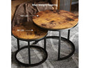 KOTPOP MODERN NESTING COFFEE TABLE SET OF 2 - RUSTIC BROWN - Like New