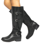 TOETOS Women's Mirran Black Knee High Riding Boots Wide Calf Size 11 M - Like New
