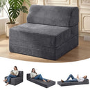 KASUNPUL FOLDING SOFA BED WITH PILLOW MEMORY FOAM FOLD OUT CHAIR BED GRAY - Brand New