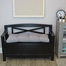 Klear Vu The Gripper Non-Slip Tufted Bench Cushion 43" - Chenille Gray - Brand New