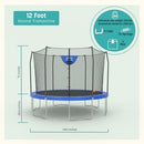 SKYWALKER TRAMPOLINES TRAMPOLINE OUTDOOR 8 FT,12 FT,15 FT JUMP N’ DUNK - BLUE - Like New