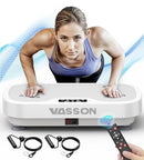 VASSON VIBRATION PLATE EXERCISE MACHINE, POWER VIBRATING SHAKE PLATFORM - WHITE - Like New