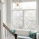 Finnez Decorative Privacy Window Film, 3D Rhombus Pattern, 35.4 x 78.7 in - Brand New