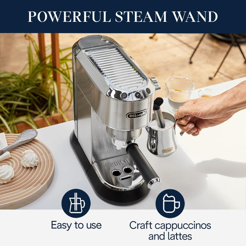 De'Longhi Dedica EC680M, Espresso Machine - Silver - Like New