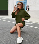 Womens 2 Piece Sweatsuit Outfits Half Zip Hoodie Sweat Shorts Pockets Luge Green - Brand New