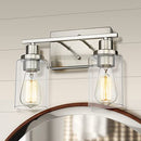 Cargifak 2-Light Vanity Lights, Vanity Wall Light Fixtures, 4815-2W-BN - Nickel - Like New