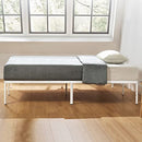 BEST PRICE MATTRESS 14 INCH METAL PLATFORM BED WHITE-FULL - WHITE - Like New