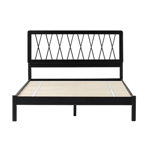 WALKER EDISON QUEEN HEADBOARD WOOD BED QUEEN SIZE XAVB5CBL - BLACK - Like New