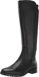 NATURALIZER 27 EDIT KRISTI WIDE CALF BLACK LEATHER - SIZE: WOMEN 8 - BLACK - Brand New