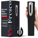 Fresco Electric Wine Opener Battery Operated with Stand and Built-in Foil Cutter - Like New