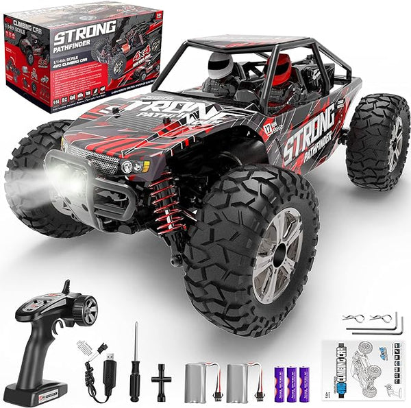RADCLO 1:14 Scale RC Car 4WD High Speed 40 Km/h Monster Truck BG1520 - BLACK/RED Like New