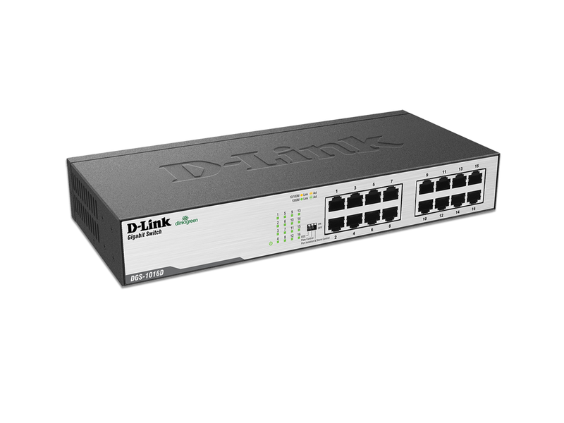 D-Link DGS-1016D Unmanaged Desktop/Rackmount Switch