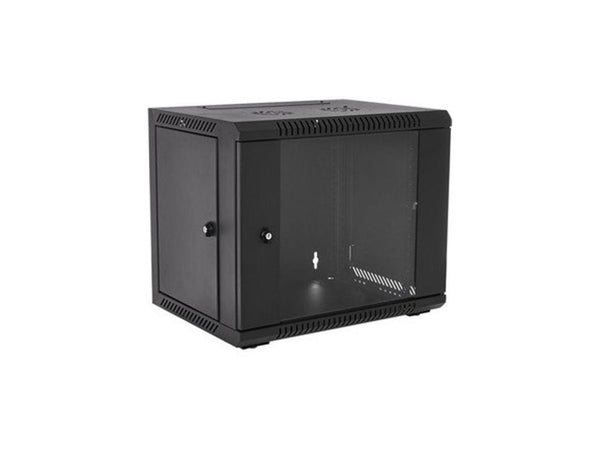 V7 9U Rack Wall Mount Glass Door Enclosure