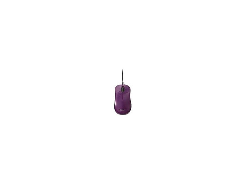 Verbatim Silent Corded Optical Mouse - Purple