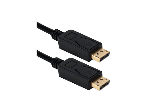 QVS DP8-03 3 ft. DisplayPort 1.4 Ultra HD 8K Black Cable with Latches