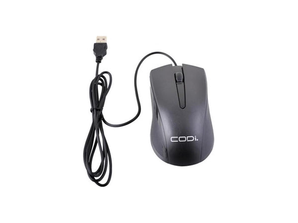 Codi A05017 Wired USB Optical Mouse - Optical Cable USB Type A