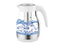 Brentwood KT-1962W 1.7L Cordless Electric Glass Tea Kettle Pot with Tea Infuser