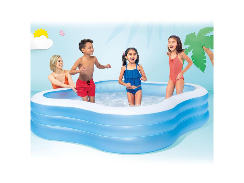 Intex Swim Center 90in x 90in x 2in Inflatable Play Kids Backyard Swimming Pool