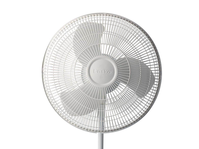 LASKO 16" Oscillating Adjustable Stand Fan with 3 Speeds, White 16201/LAS