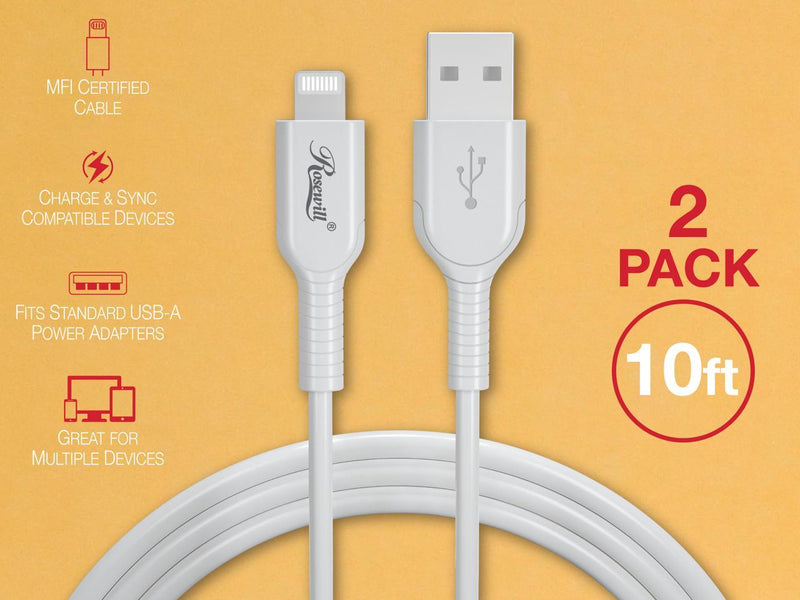 Rosewill iPhone Fast Charger Cable, USB-A to Lightning Cable, MFi Certified, for