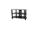 AVF Glass Floor Stand with Chrome Legs for Screens up to 32", SDC800CMBB-A