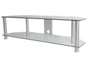 AVF SDC1400CMCC-A TV Stand with Cable Management for up to 65" TVs, Clear Glass,