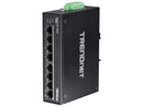 TRENDnet 8-Port Hardened Industrial Gigabit PoE+ DIN-Rail Switch Limited