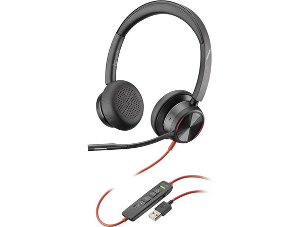 Poly - Blackwire 8225 Wired Headset with Boom Mic (Plantronics) - Dual-Ear