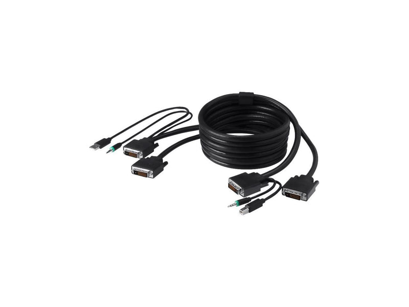 Belkin Dual DVI-D + USB A/B + Audio Combo Cable 6' F1D9014B06T