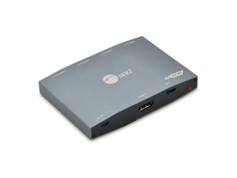 SIIG 1x4 HDMI 2.0 4K HDR EDID Splitter CE-H26K11-S1