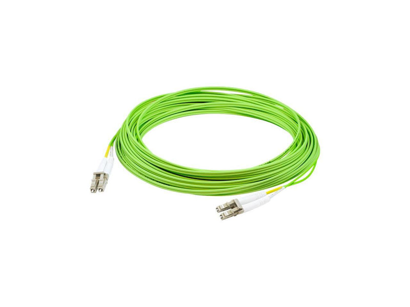 AddOn 2m LC M/M Lime Green OM5 Duplex Fiber OFNR Cable ADDLCLC2M5OM5