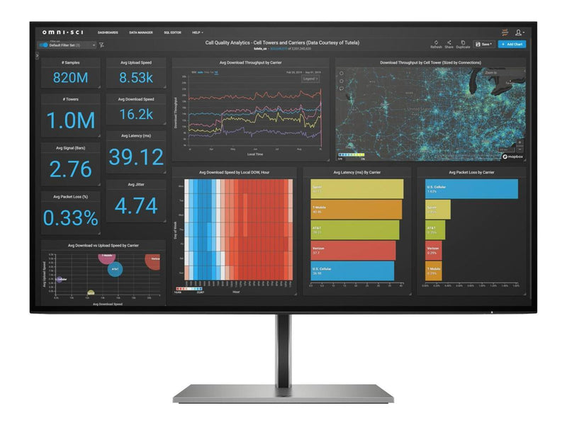 HP 27" 60 Hz IPS QHD Monitors - LCD Flat Panel 5ms (GTG) 2560 x 1440 (2K) HDMI,