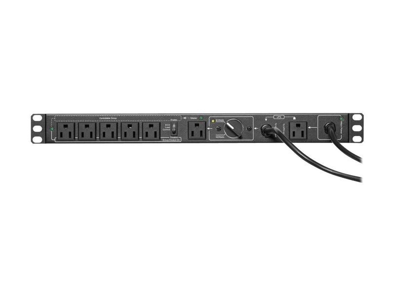 Tripp Lite PDU Hot Swap with Manual Bypass 15A 6 5-15R 2 5-15P Inputs PDUB151U