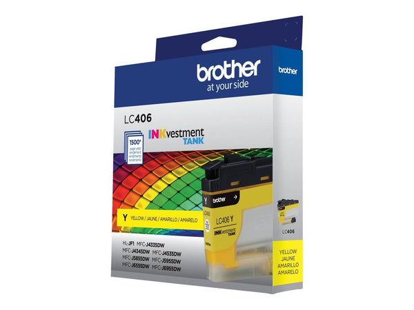 Brother LC406YS INKvestment Ink 1500 Page-Yield Yellow