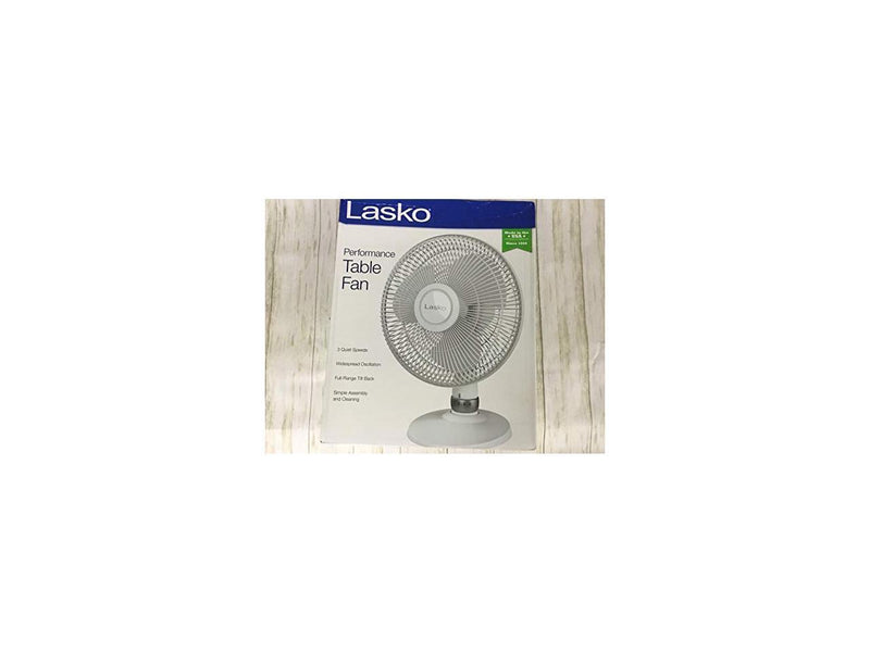 Lasko 12" Oscillating Table Fan, White D12225