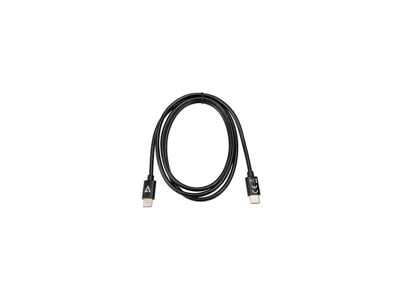 V7 USB-C Male to USB-C Male Cable USB 2.0 480 Mbps 3A 1m/3.3ft Black V7USB2C1M