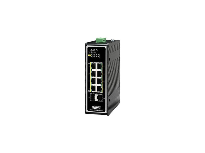 Tripp Lite 8 Port PoE+ Unmanaged Industrial Gigabit Ethernet Switch NGIU08C2POE8