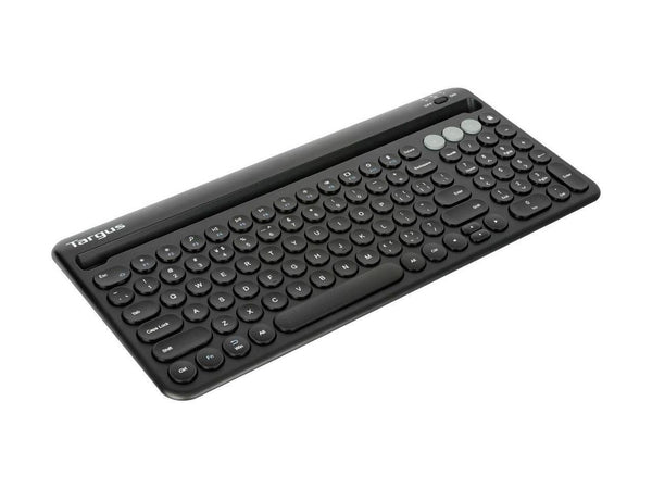 Targus Multi-Device Bluetooth Antimicrobial Keyboard With Tablet/Phone Cradle -