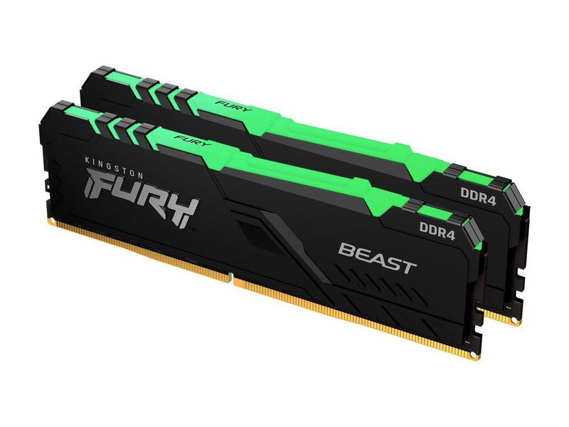 64GB Kingston FURY Beast RGB 3600MHz CL18 DIMM DDR4 Dual Memory Kit (2x32GB)