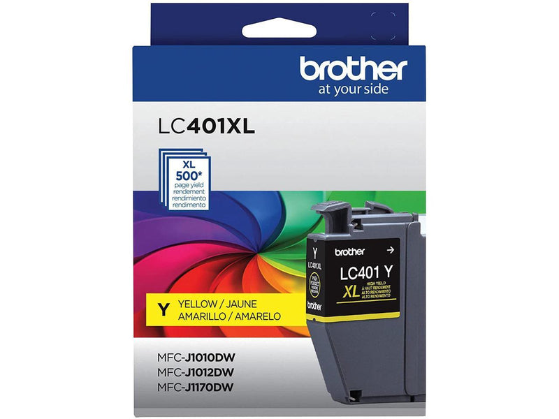 Brother LC401 Yellow High Yield Ink Cartridge Prints Up to 500 Pages (LC401XLYS)