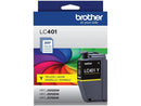 Brother LC401 Yellow Standard Yield Ink Cartridge Prints Up to 200 Pages