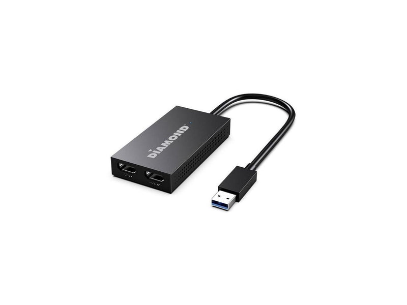 Diamond USB to Dual HDMI Graphics Adapter with Audio for Multiple Monitors