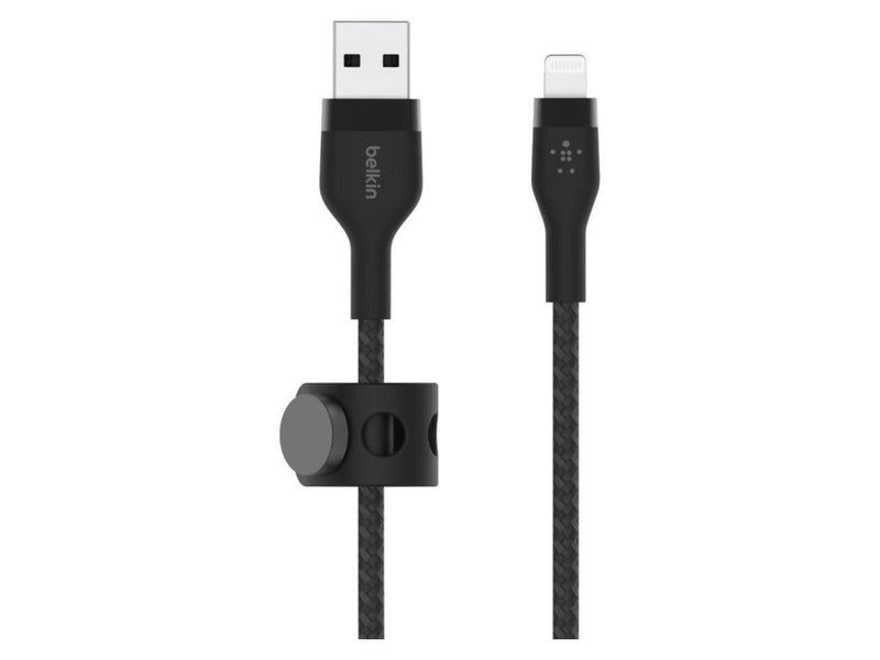 BELKIN CAA010BT1MBK Black BOOST CHARGE PRO Flex USB-A Cable with Lightning