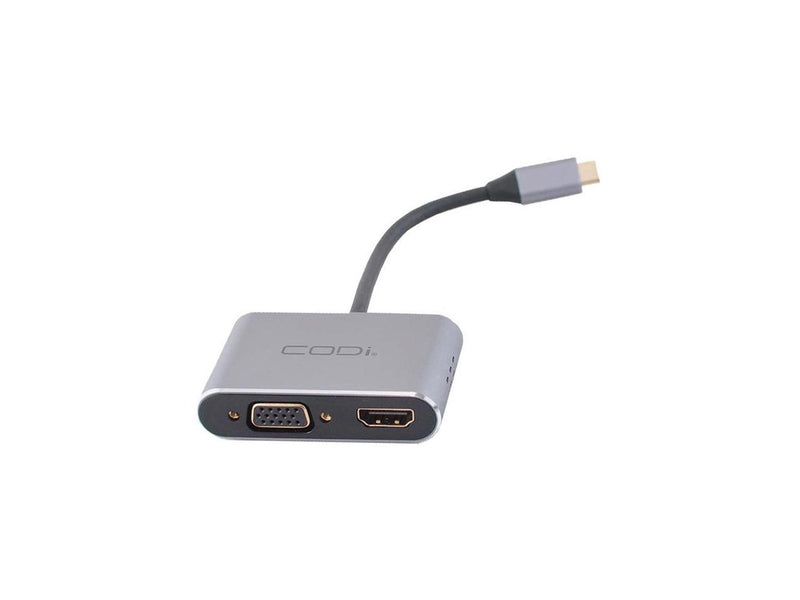 CODi 4-In-1 USB-C Display Adapter HDMI VGA USB-C PD USB-A 3.0 A01063M