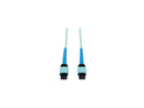 Tripp Lite 2 Meter MTP / MPO Patch Cable, 24 Fiber, 100GbE Aqua OM3 Plenum