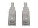 Tripp Lite Cat6a 10G Snagless Molded UTP Ethernet Cable (RJ45 M/M), PoE, White,
