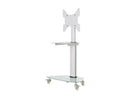 Tripp Lite Premier Rolling TV Cart for 32" to 55" Displays Frosted Glass Base