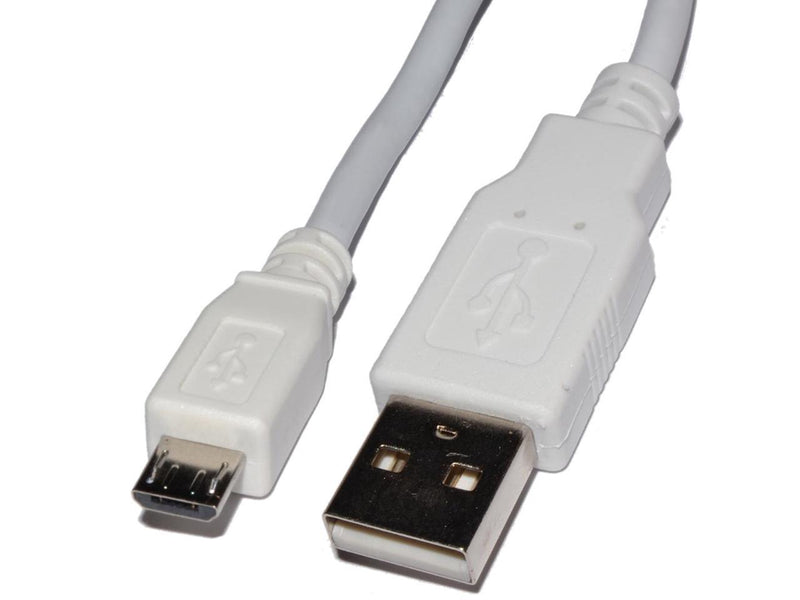 4XEM 4XMUSB10WH White Micro USB To USB Data/Charge Cable For Samsung/Kindle/HTC