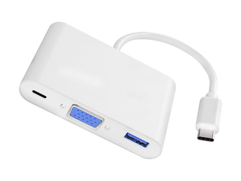 USB C DOCK VGA USB 3.0 POWER DELIVERY 1080P PD 3-IN-1 ADAPTER