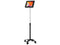 CTA Digital Compact Mobile Floor Stand with Universal Security Enclosure Black